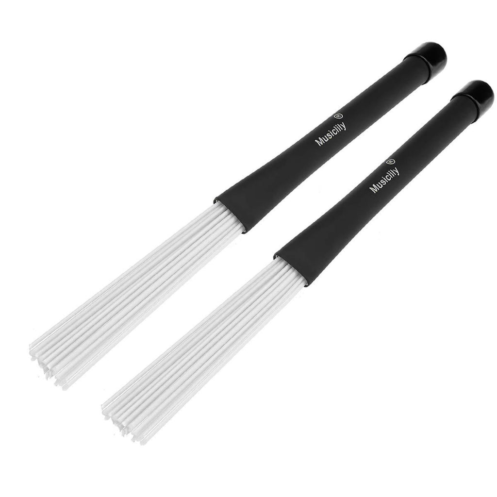 Musiclily Retractable Jazz Drum Brushes Telescopic Percussion Professional Wire Brushes Drumsticks Sticks