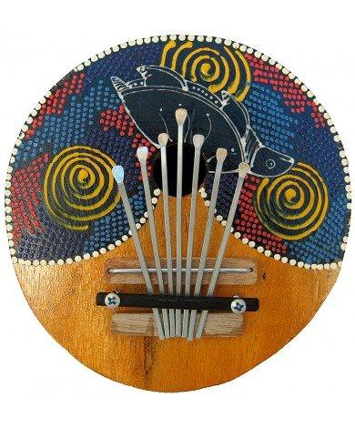 Thumb Pianos - Coconut Kalimba Wooden Hand Carved, Hand Painted Musical Instruments - (INS-TPM)
