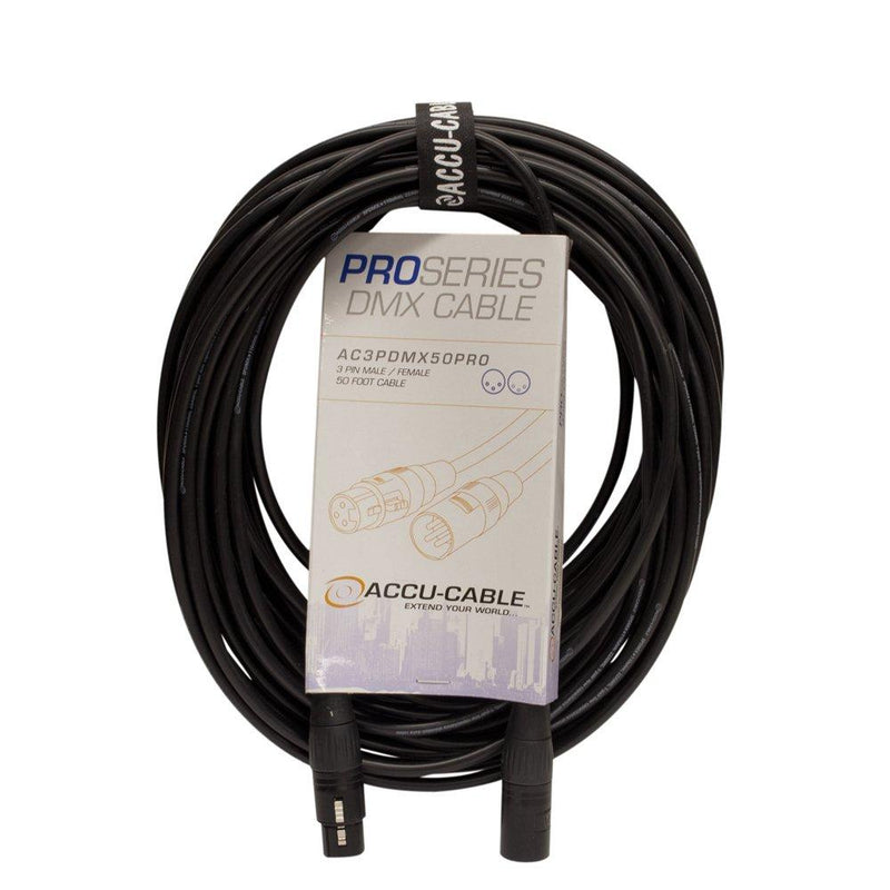 [AUSTRALIA] - ADJ Products Stage And Studio Power Cable, Black, 50' (AC3PDMX50PRO) 50' 