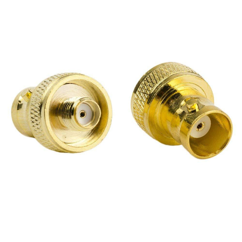 [AUSTRALIA] - 2pcs DHT Electronics RF coaxial coax adapter SMA female to BNC female goldplated 