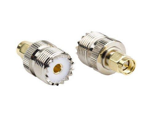 DHT Electronics 2pcs RF coaxial coax adapter SMA male to UHF female SO-239 SO239