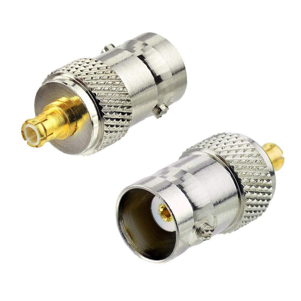 2PCS DHT Electronics RF coaxial Coax Adapter BNC Female to MCX Male Connector