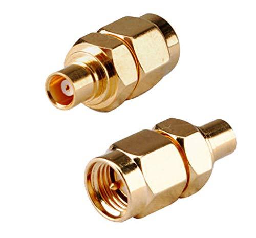 DHT Electronics RF coaxial Coax adadpter SMA Male to MCX Female Pack of 2