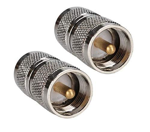 DHT Electronics RF coaxial coax adapter UHF male to male PL-259 connector Pack of 2