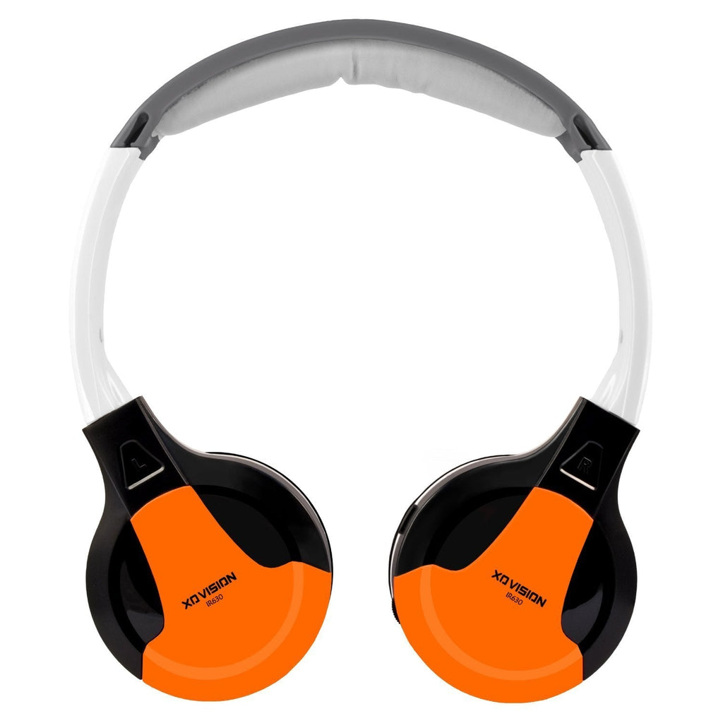 XO Vision Universal IR in Car Entertainment Wireless Foldable Headphones, Orange