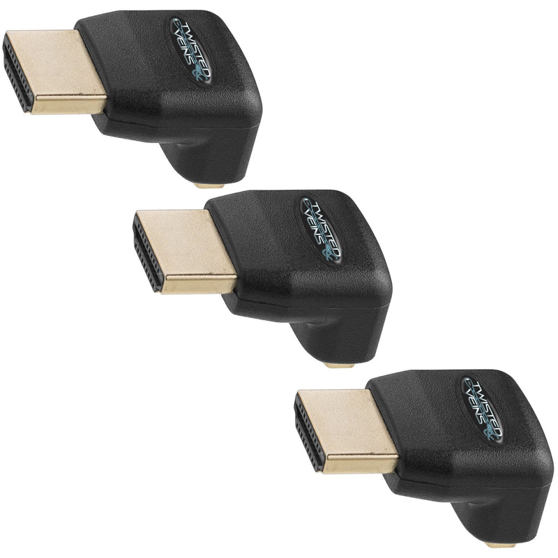 Twisted Veins HDMI 90 Degree, 3-Pack, Right Angle Adapters/Connectors 90 Degree, 3 Pack