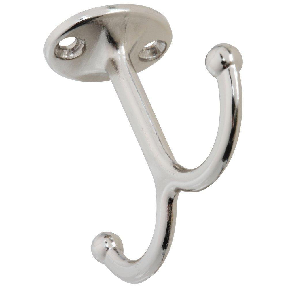 National Hardware N245-845 165 Undershelf Coat Hooks in Nickel , 2 piece