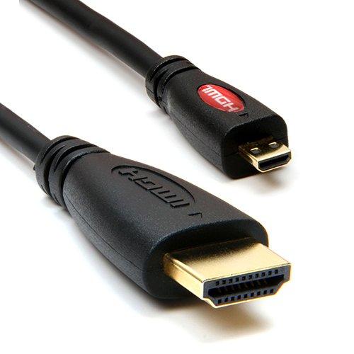 Cmple - High Speed Micro HDMI to HDMI Cable (15 Feet) for Digital Devices - Gold Plated