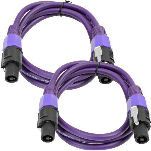 [AUSTRALIA] - Seismic Audio TW12S5Purple-Pair Pair of 12 Gauge 5-Feet Purple Speakon to Speakon Speaker Cable 