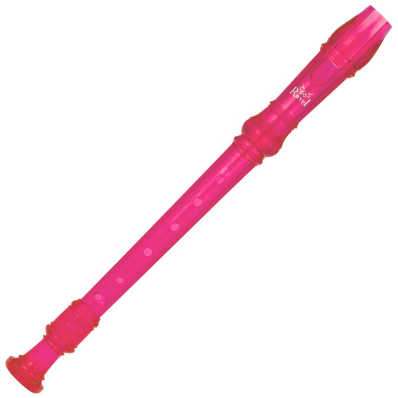 Ravel EM570PK Transparent Recorder with Cleaning Rod and Bag, Pink