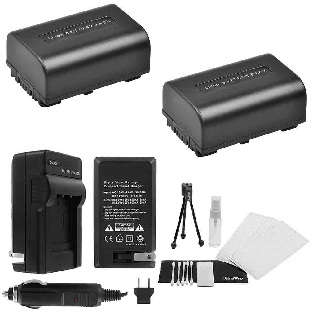 NP-FV50 Battery 2-Pack Bundle with Rapid Travel Charger and UltraPro Accessory Kit for Select Sony Cameras Including HDR-XR150, HDR-XR160, HDR-XR260V, HDR-XR350, and HDR-XR550