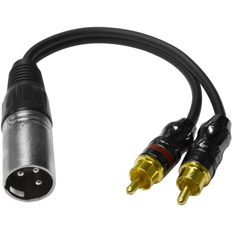 [AUSTRALIA] - Seismic Audio - SA-Y6 - 6 Inch Splitter Patch Y Cable - 1 XLR Male to 2 RCA Male 