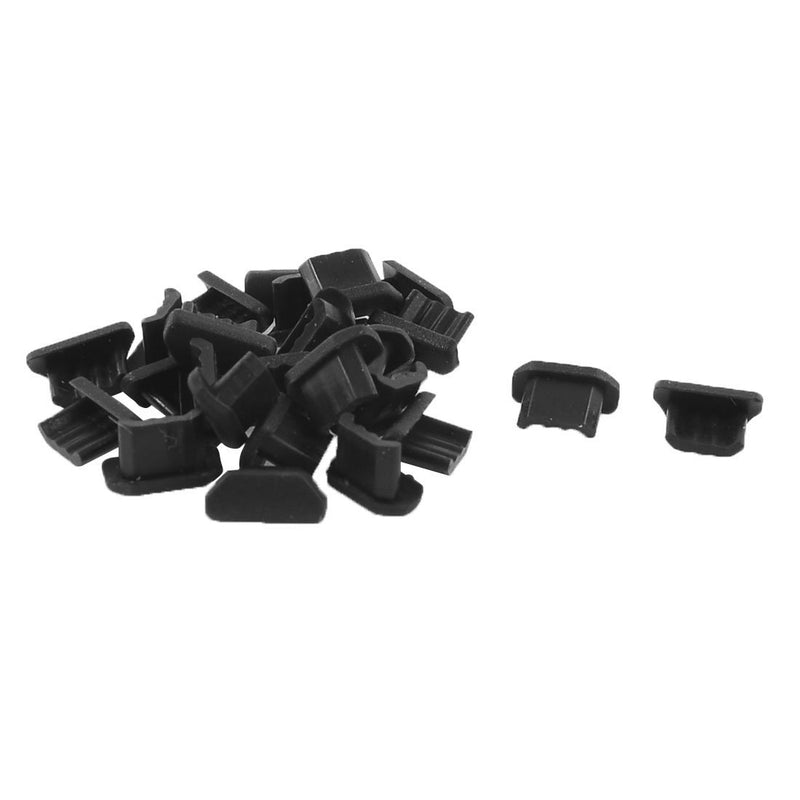 uxcell a13060300ux0624jp 25 Pcs Anti Dust Soft Plastic Dock Cover Micro USB Port Dustproof Cover Pack of 25