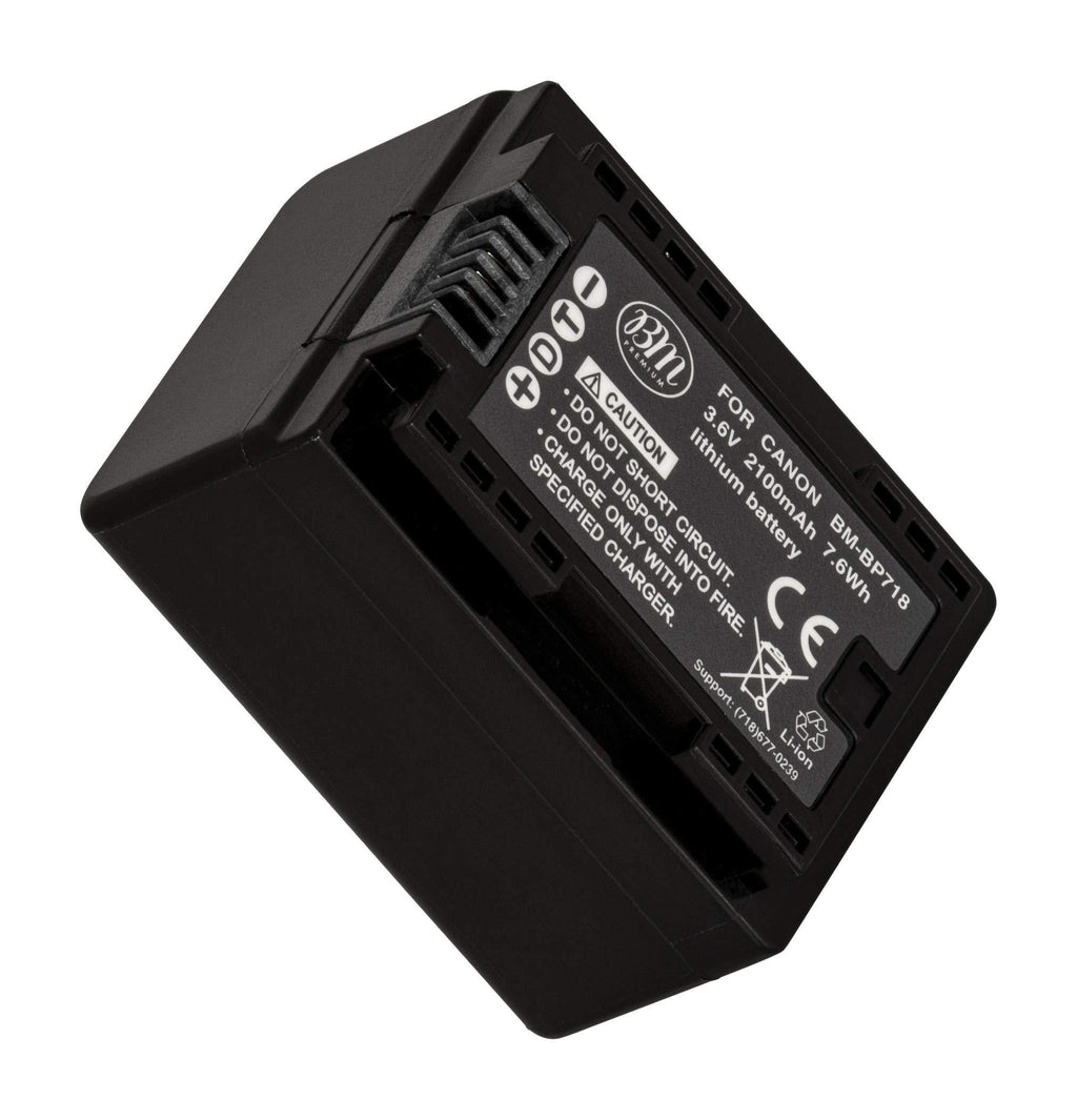 BM Premium Fully Decoded BP-718 Battery for Canon Vixia HF R70, HF R72, HF R700, HFM50, HFM52, HFM500, HFR30, HFR32, HFR300, HFR40, HFR42, HFR400, HFR50, HFR52, HFR500, HFR60, HFR62, HFR600 Camcorder + More!!!