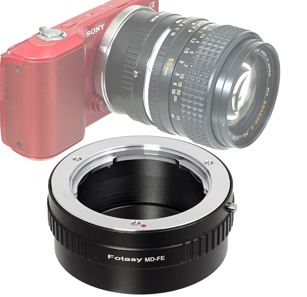 Fotasy Minolta MD Rokkor Lens to Sony E-Mount Adapter, MD to E-Mount, MD Adapter to E Mount, fits Sony NEX-5T NEX-6 NEX-7 a3000 a3500 a5000 a5100 a6000 a6100 a6300 a6400 a6400 a6500 a6600 MD Lens to E-Mount