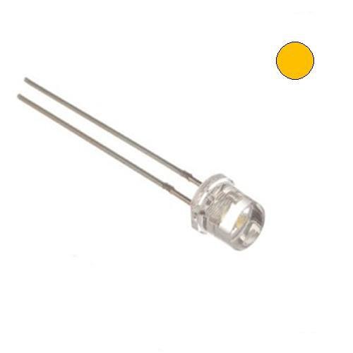 E-Projects B-0001-A06 Clear Yellow/Amber LEDs, Wide Angle Light, 5 mm (Pack of 25)