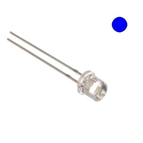 E-Projects B-0001-B03 Clear Blue LEDs, Wide Angle Light, 5 mm (Pack of 100)