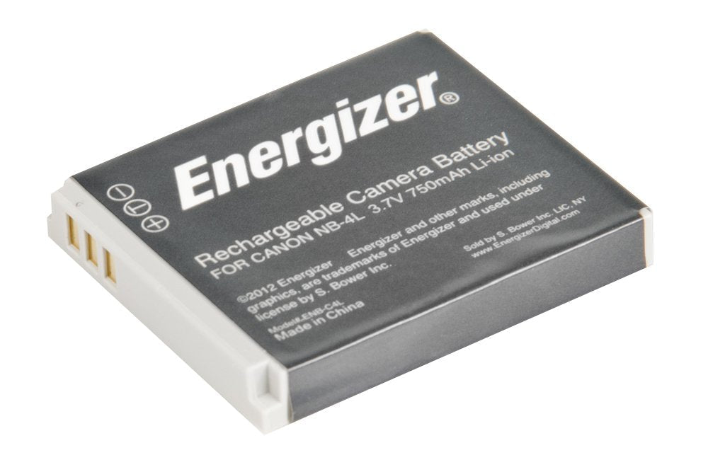 Energizer ENB-C4L Digital Replacement Battery NB-4L for Canon IXUS 120 IS, 30, 50, 80 and PowerShot SD1000 and TX1 (Black)