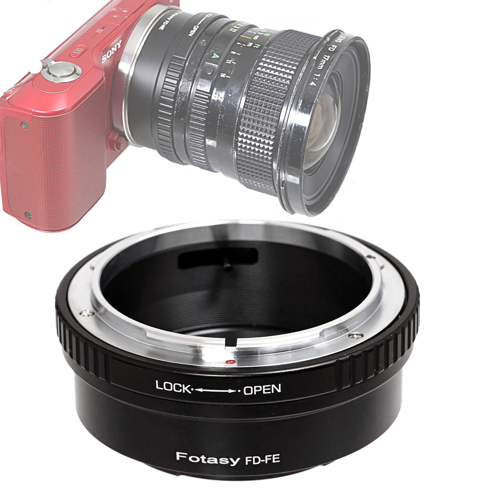 Fotasy Canon FD Lens to Sony E-Mount Adapter, FD to E-Mount, Canon FD Adapter to E Mount, fits Sony NEX-5T NEX-6 NEX-7 a3000 a3500 a5000 a5100 a6000 a6100 a6300 a6400 a6400 a6500 a6600 Canon FD to E-Mount