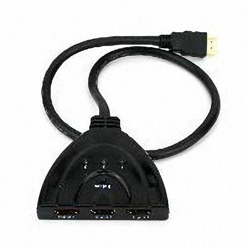 Generic 3 Port AUTO HDMI SWITCH SWITCHER SPLITTER HUB HD 1080p Cable Support 3D Color Black