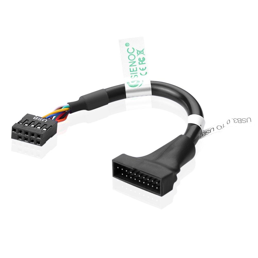 SIENOC USB 3.0 20 Pin Male to Female USB 2.0 9 Pin Motherboard Male/Female Housing Adapter Cable