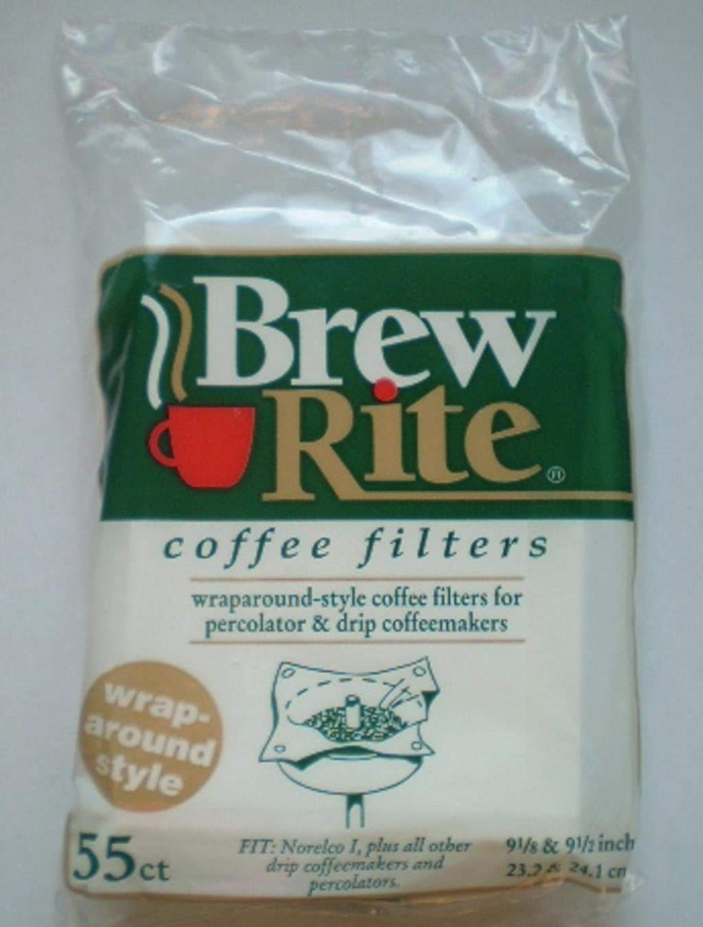 Brew Rite Wrap Around Percolator Coffee Filters 55 Count 1