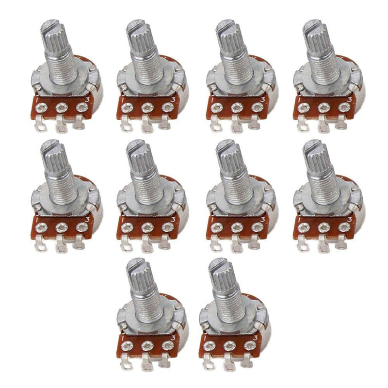 BQLZR Guitar Potentiometer B500k 16mm Base Dia 18mm Shaft Pack of 10