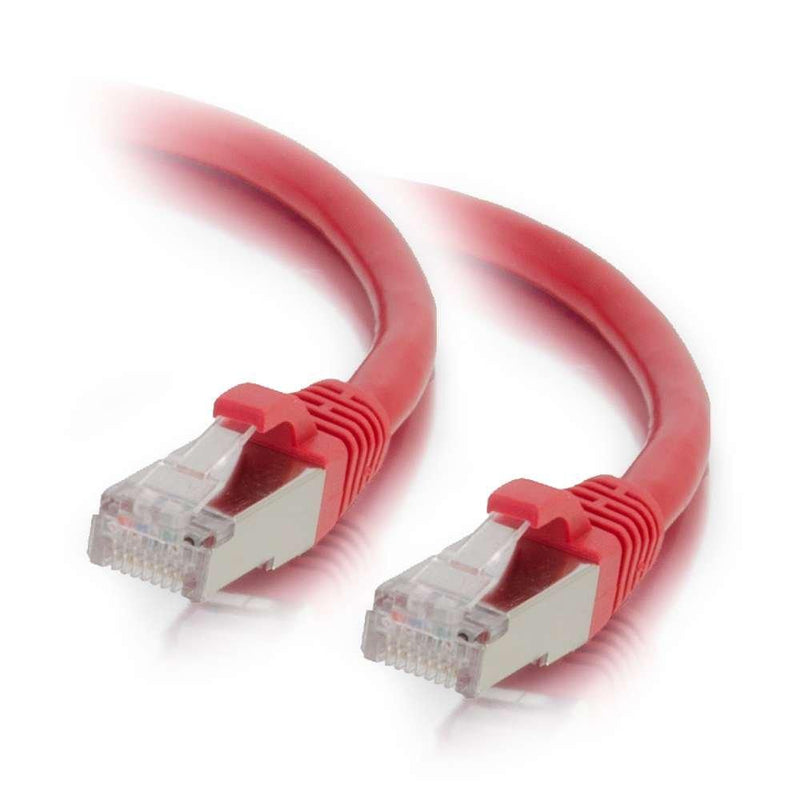 C2G 00852 Cat6 Cable - Snagless Shielded Ethernet Network Patch Cable, Red (12 Feet, 3.65 Meters) STP 12 Feet