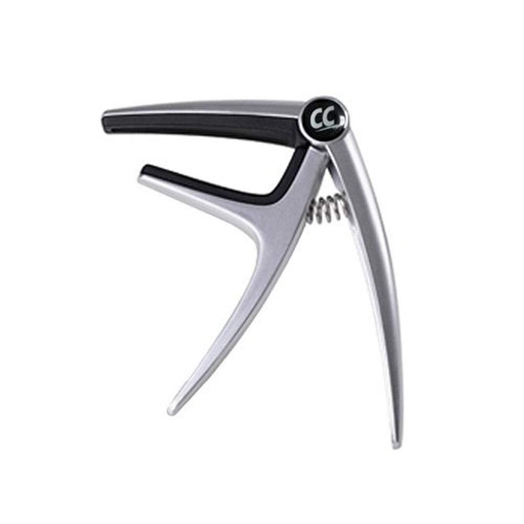 ChromaCast CC-GCP6-SIL Single Handed Quick Change Six String Capo for Acoustic and Electric Guitars