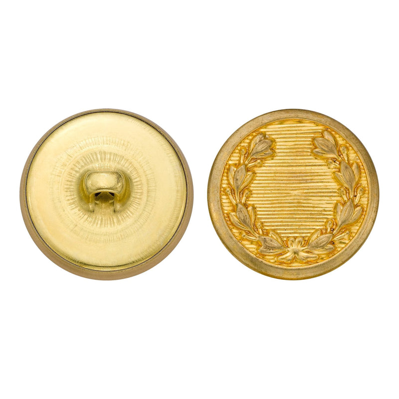 C&C Metal Products 5164 Lined Livery with Wreath Metal Button, Size 36 Ligne, Gold, 36-Pack