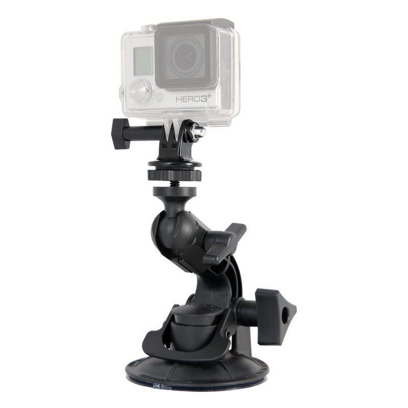 Delkin Devices Fat Gecko Mini Suction Camera Mount with GoPro Adapter (DDMNT-MINI-GP) , Black