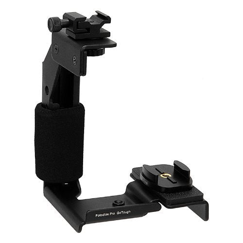 Fotodiox GoTough Grip Metal Camera Light Bracket with Action Grip for Gopro Hero2, Hero3/3+ and Hero4 Cameras and All GoPro Adapter Mounts