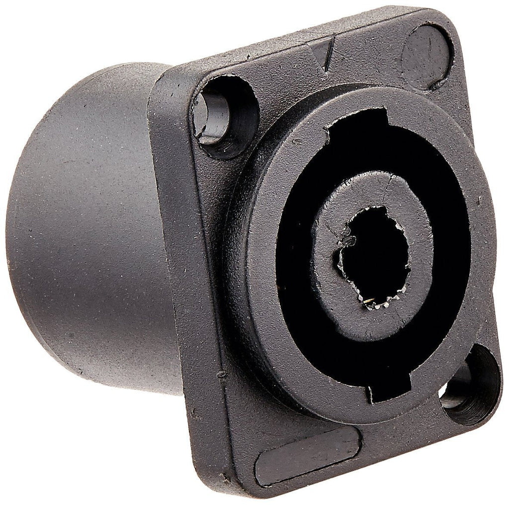 Seismic Audio SAPT240 4 Pole SpeakOn Panel Mount Connector and Fits Series D Pattern Holes Pro Audio, Black Single