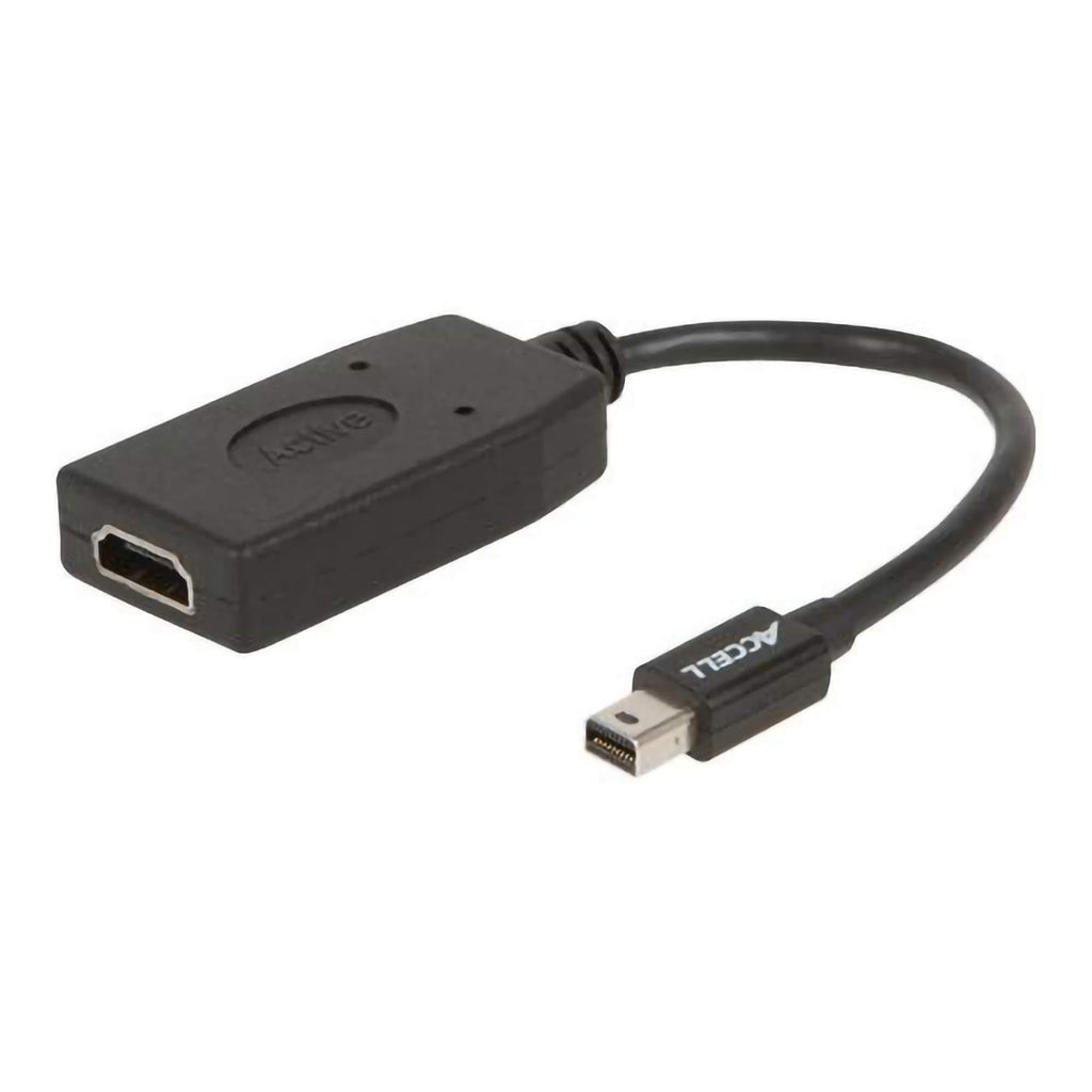 Accell mDP to HDMI Adapter - Mini DisplayPort 1.2 to HDMI 1.4 Active Adapter - 4K UHD @30Hz, 1920X1080@120Hz, 2560X1600@60Hz - Polybag, Model:B086B-007B-2