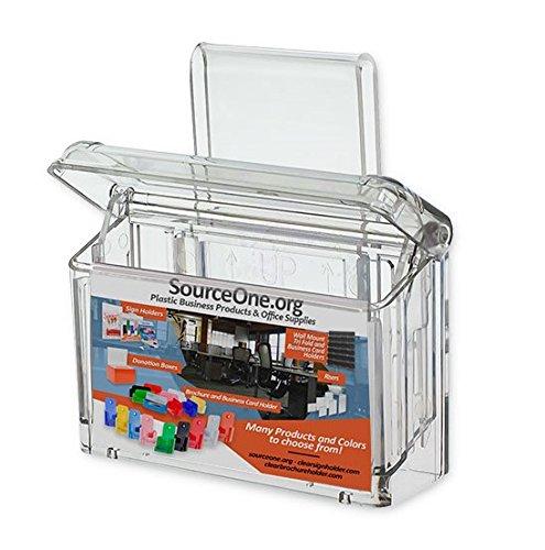 SourceOne Outdoor business card holder with Window hook (clear) Clear