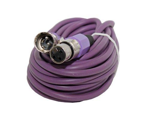 [AUSTRALIA] - XLR Male to Female 3pin Mic Microphone Lo-z Extension Cable Cord (25 Foot Feet ft, Purple) 