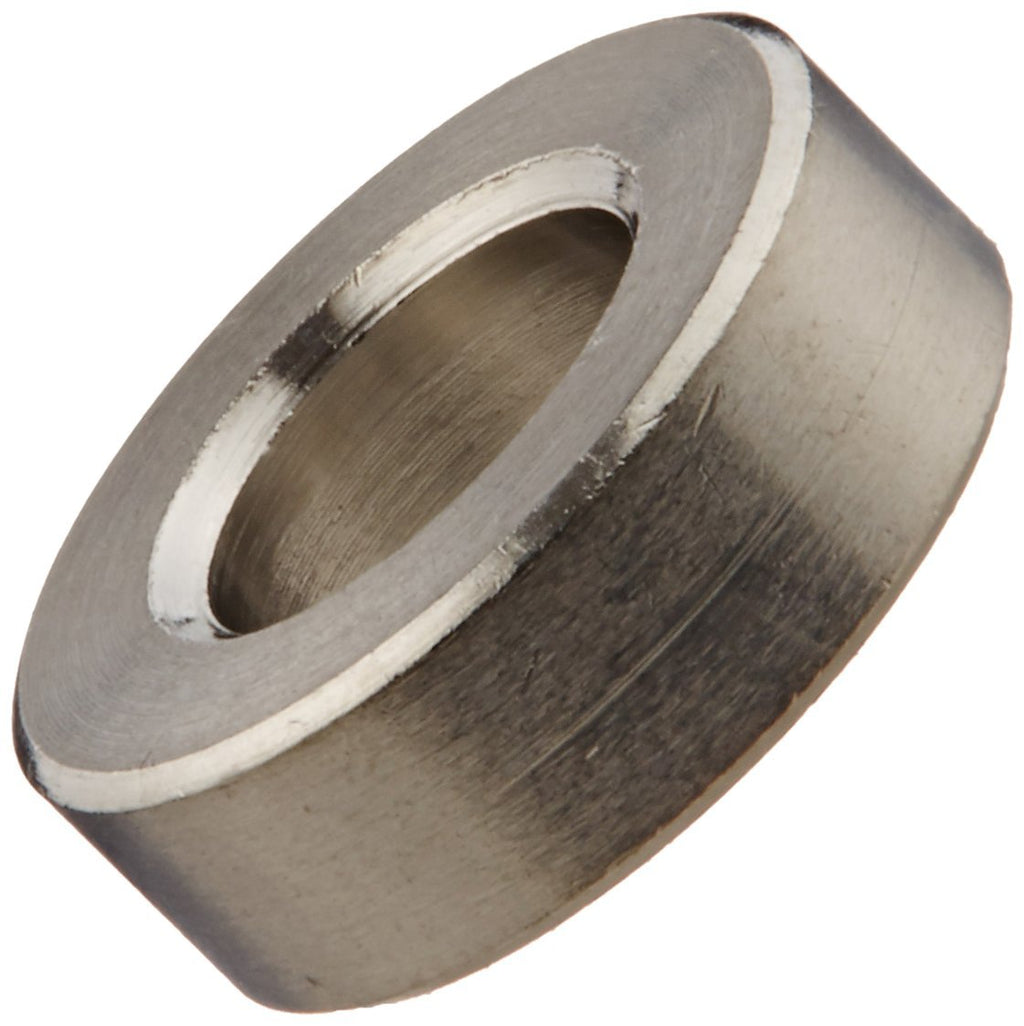 Round Spacer, 18-8 Stainless Steel, Plain Finish, #10 Screw Size, 3/8" OD, 0.192" ID, 1/8" Length (Pack of 5)