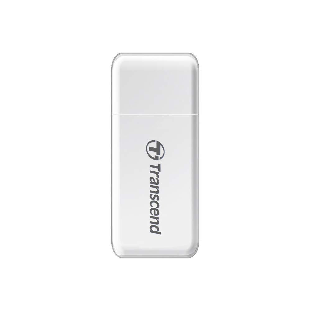 Transcend USB 3.1 Gen1 SDHC / SDXC / microSDHC / SDXC Card Reader, TS-RDF5W (White) White