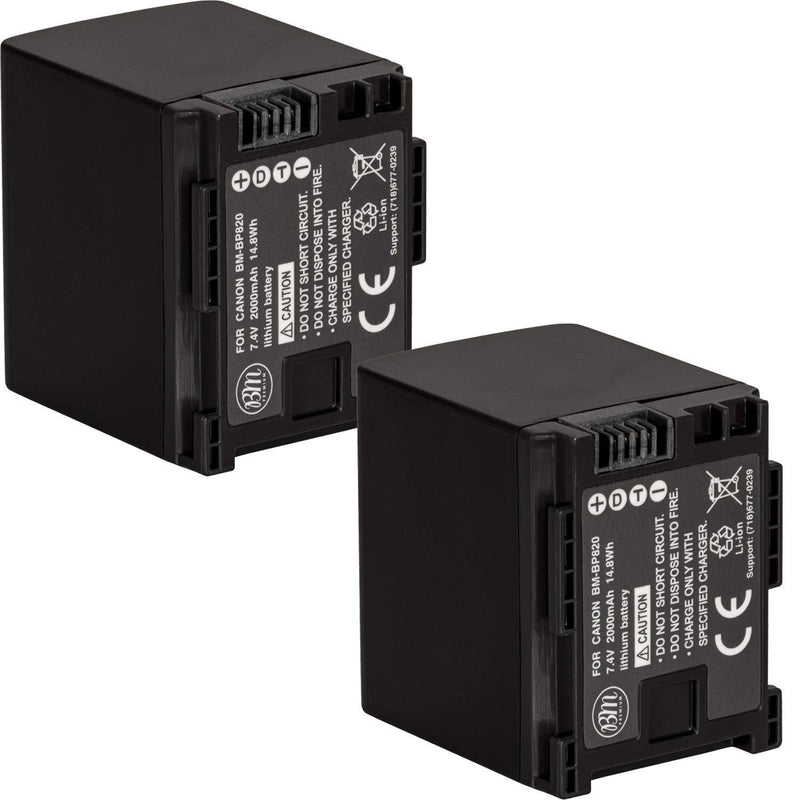 [AUSTRALIA] - BM 2 BP-820 Batteries for Canon VIXIA HF G60, HF G50, XA40, XA45, XA50, XA55, GX10, HF G21, HFG30, HFG40, HFM32, HFM300, HFM301, HFM40, HFM41, HFM400, XA10, XA11 XA15 XA20 XA25 XA30 XA35, XF400, XF405 