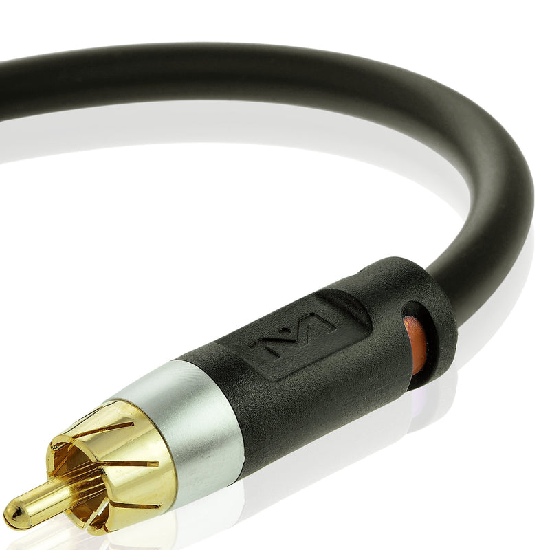 Mediabridge Ultra Series Digital Audio Coaxial Cable (2 Feet) - Dual Shielded with RCA to RCA Gold-Plated Connectors - Black - (Part# CJ02-6BR-G2)
