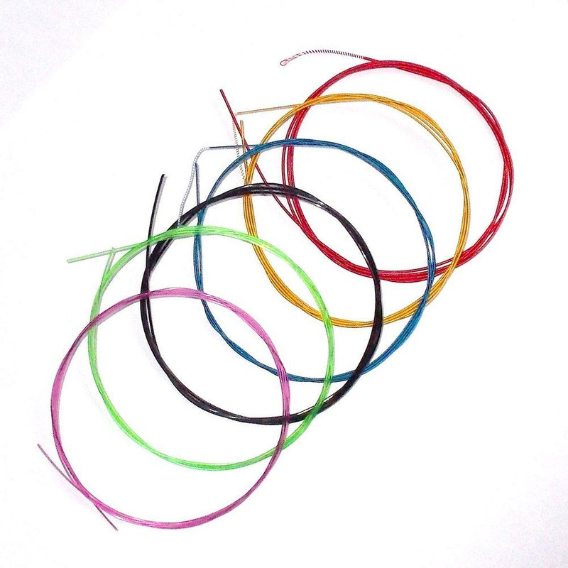 Generic Multi Colored Nylon Classical Guitar Strings Set Normal Tension Color Coated on Copper Wound