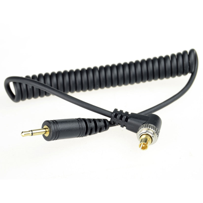 DSLRKIT 2.5mm to Male Flash PC Sync Cable Cord with Screw Lock