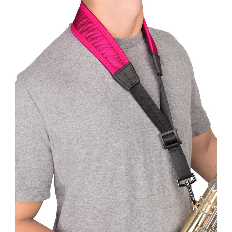 Protec NLS310HP 22-Inch Ballistic Neoprene Less-Stress Saxophone Neck Strap with Coated Metal Hook 22-Inch (Regular) Hot Pink