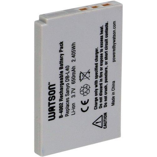 Watson DB-L40 Lithium-Ion Battery Pack (3.7V, 650mAh)