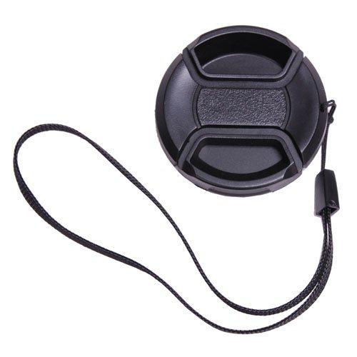 CowboyStudio Univeral 46mm Center Pinch Snap-on Front Lens Cap with Leash for Canon DSLR Camera