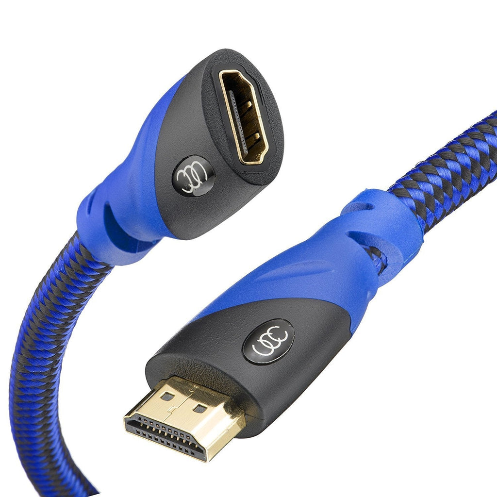 High-Speed HDMI Extension Cable - 3 Feet 2 Pack - Male to Female 4k HDMI Extender - 3ft 3 feet 2-pack