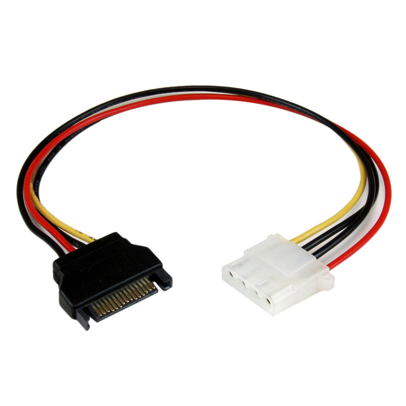 StarTech.com 12in SATA to LP4 Power Cable Adapter F/M - SATA to LP4 Power Adapter - SATA Female to LP4 Male Power Cable - 12 inch (LP4SATAFM12) SATA to Molex LP4 Power