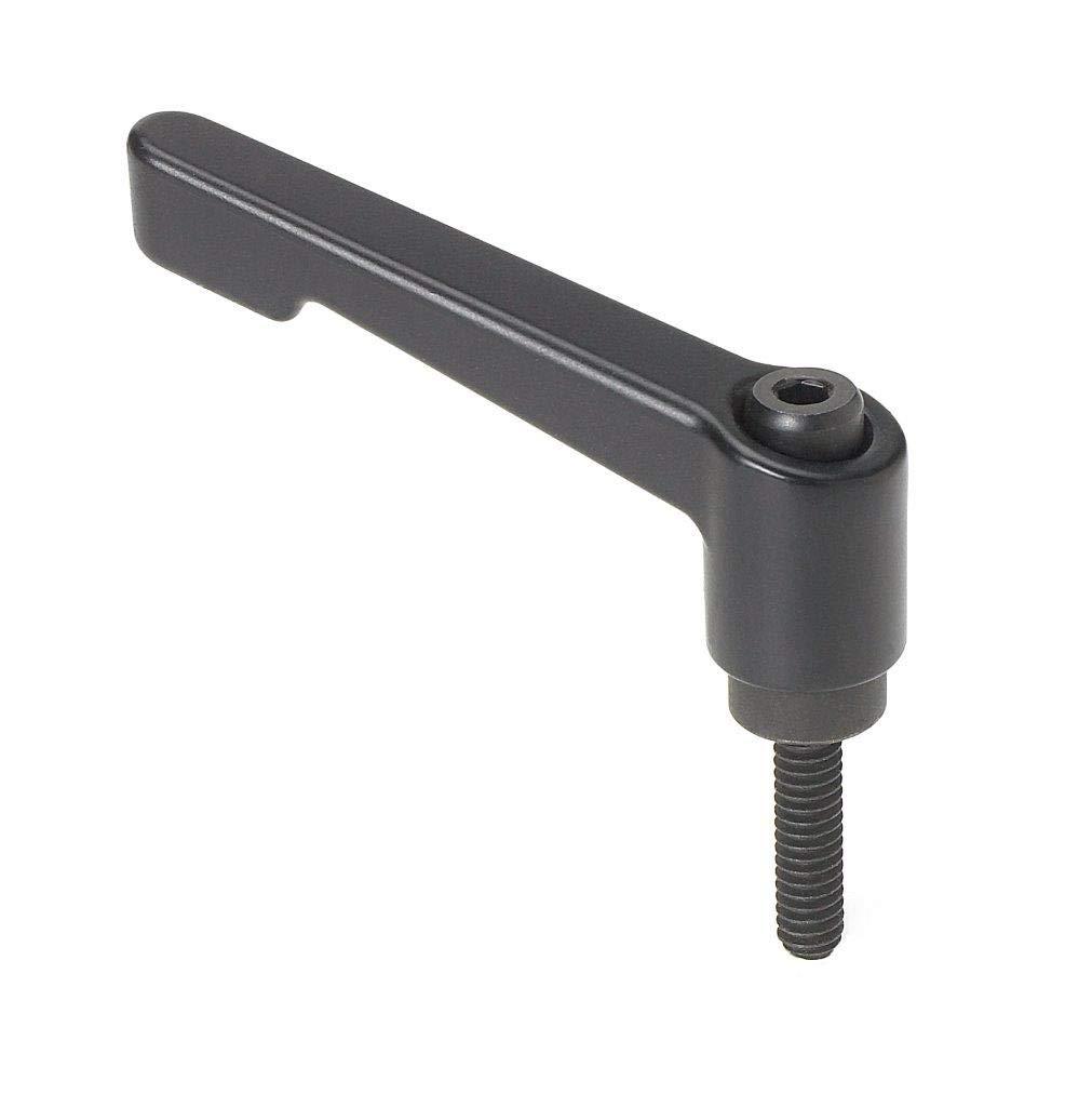 Morton MH-3043 Die Cast Zinc Handle Adjustable Clamping Lever with Stud, Inch Size, 1.97" Stud Length, 5/16-18 Thread Size, 1.77" Height