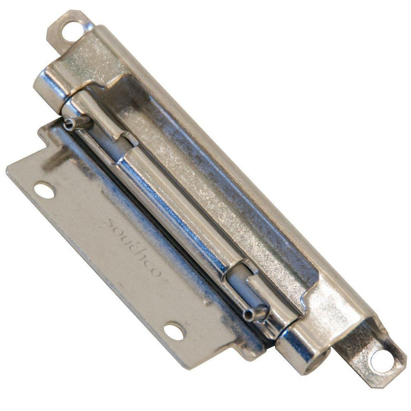Southco F6 Series Stainless Steel Concealed Door Removal Hinge, 0.06" Leaf Thick, 1.87" Open Width, 0.19" Pin Diameter, 3.14" Knuckle Length, 4.96" Long, 0.67" E Size, 0.47" F Size