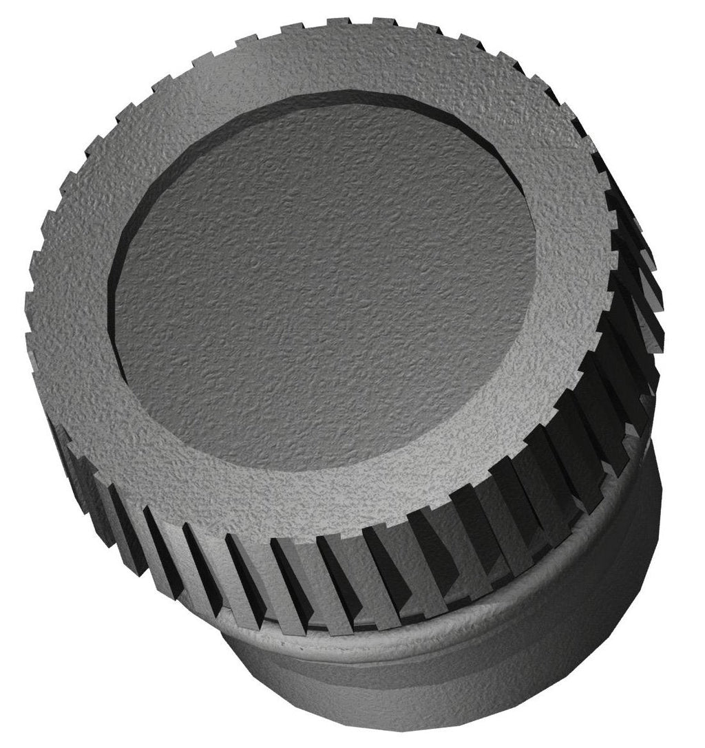 Innovative Components AN04-K2-L-21 .63" Knurled knob blind 10-24 steel zinc insert black pp (Pack of 10)